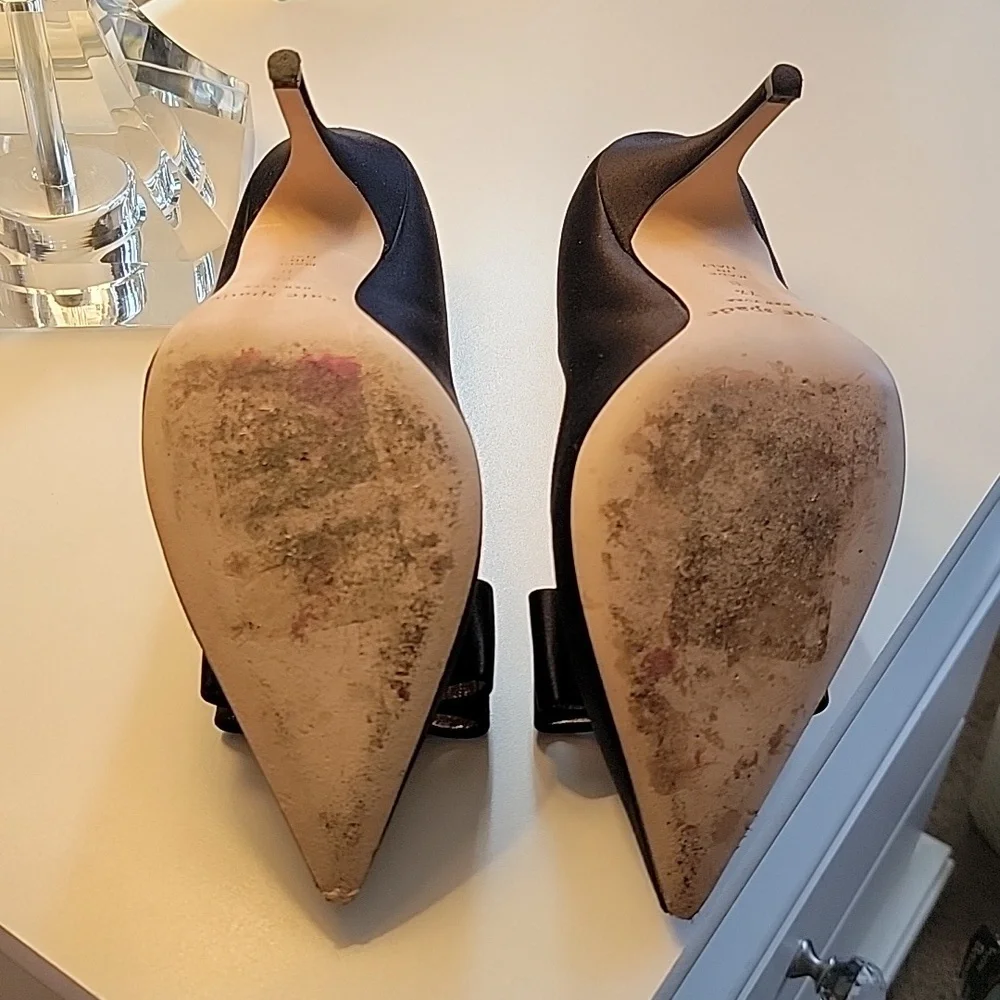 Kate Spade New York Satin Bow Pointy Heels Size 7.5 - Picture 5 of 6